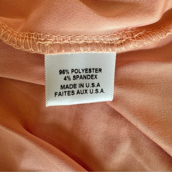 MISA Apricot Pink Domino Dress Draped Front Knee Length Women Party Cocktail NEW - Picture 12 of 16